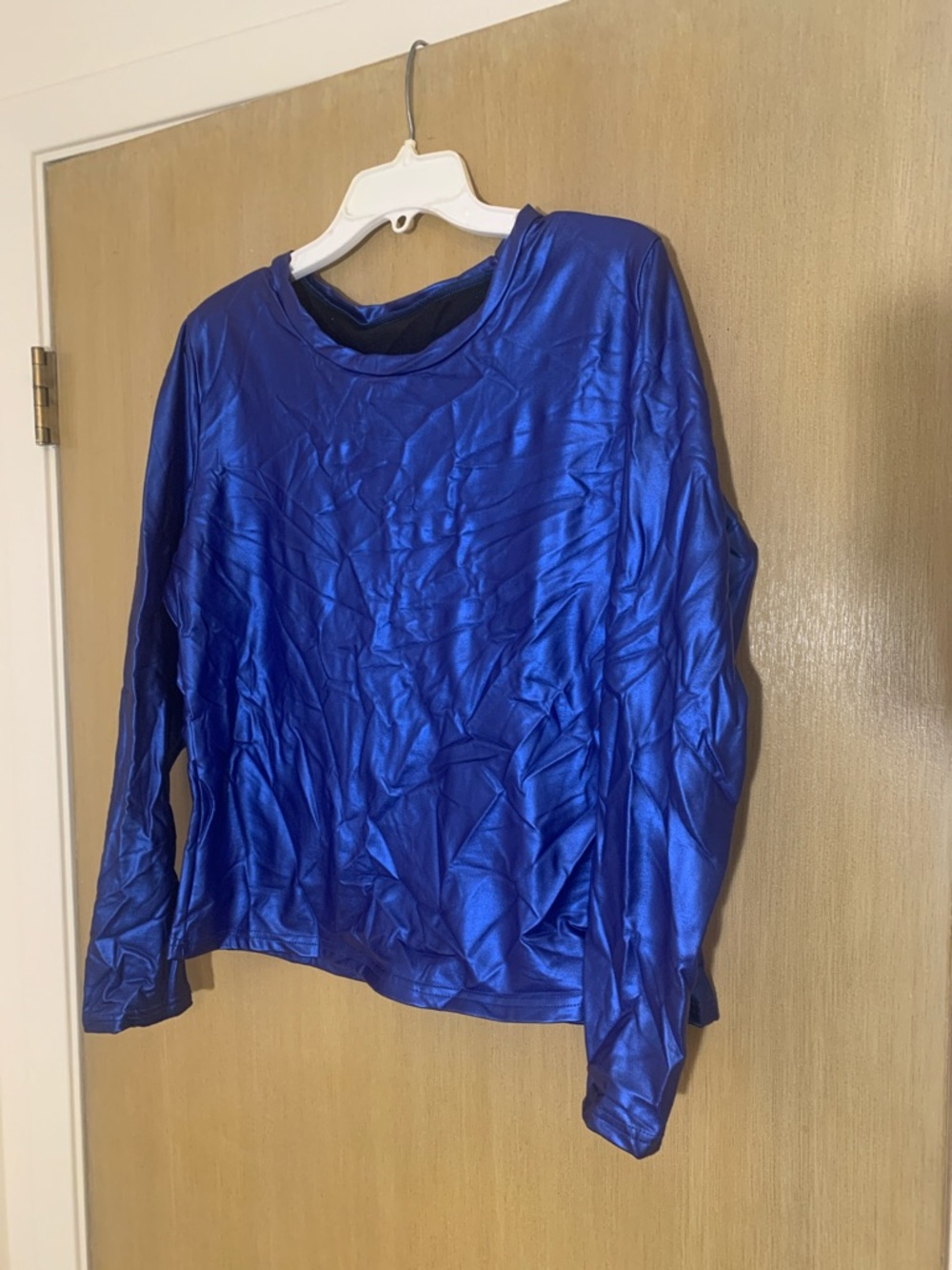EXCITING XXL Metallic wBlue Long-Sleeve Women's Top